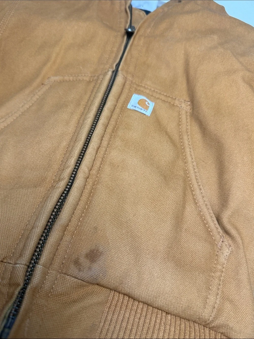 Carhartt Kids Hooded Zip Jacket in Brown Duck
